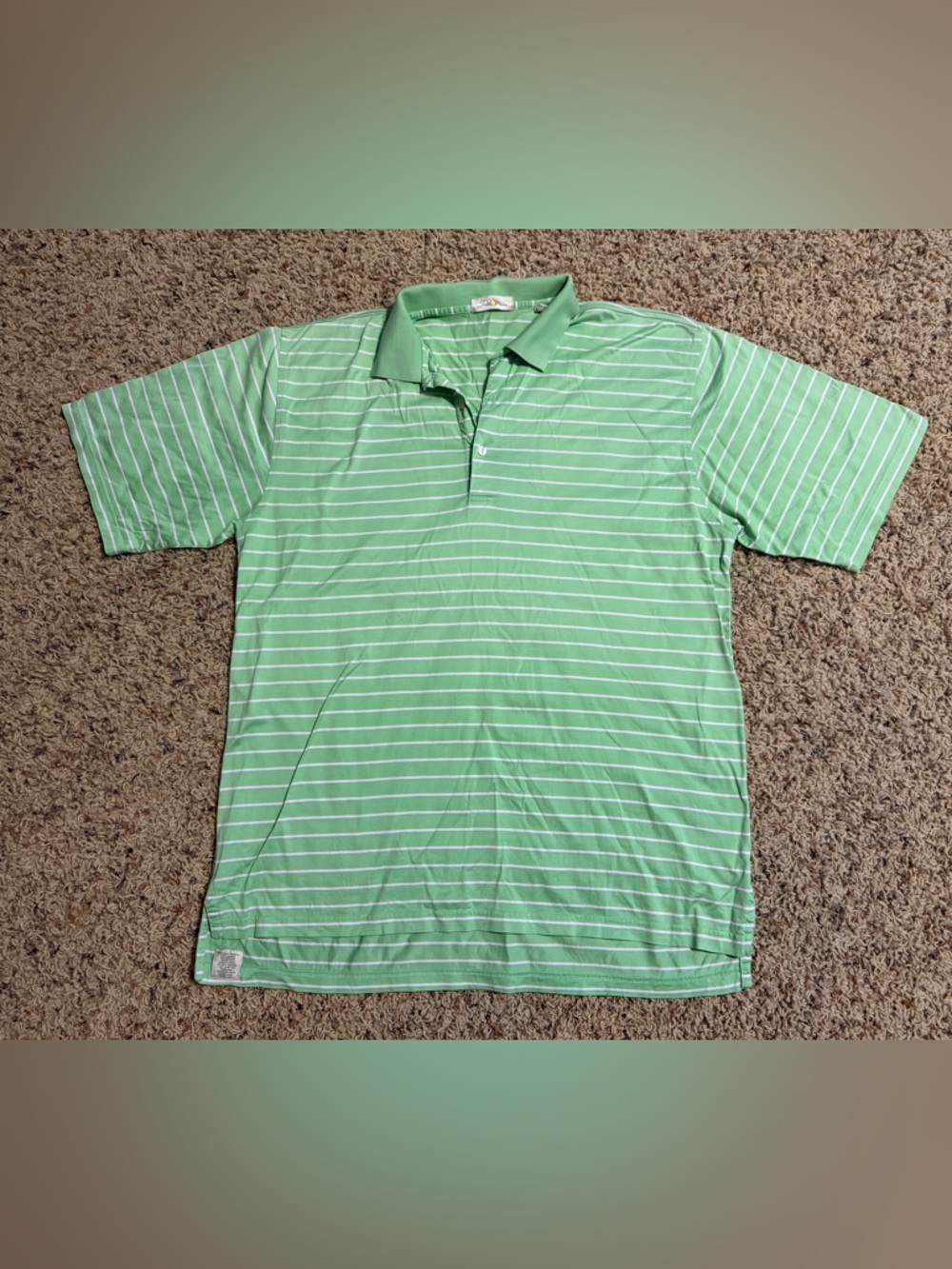 Peter Millar striped golf polo size large